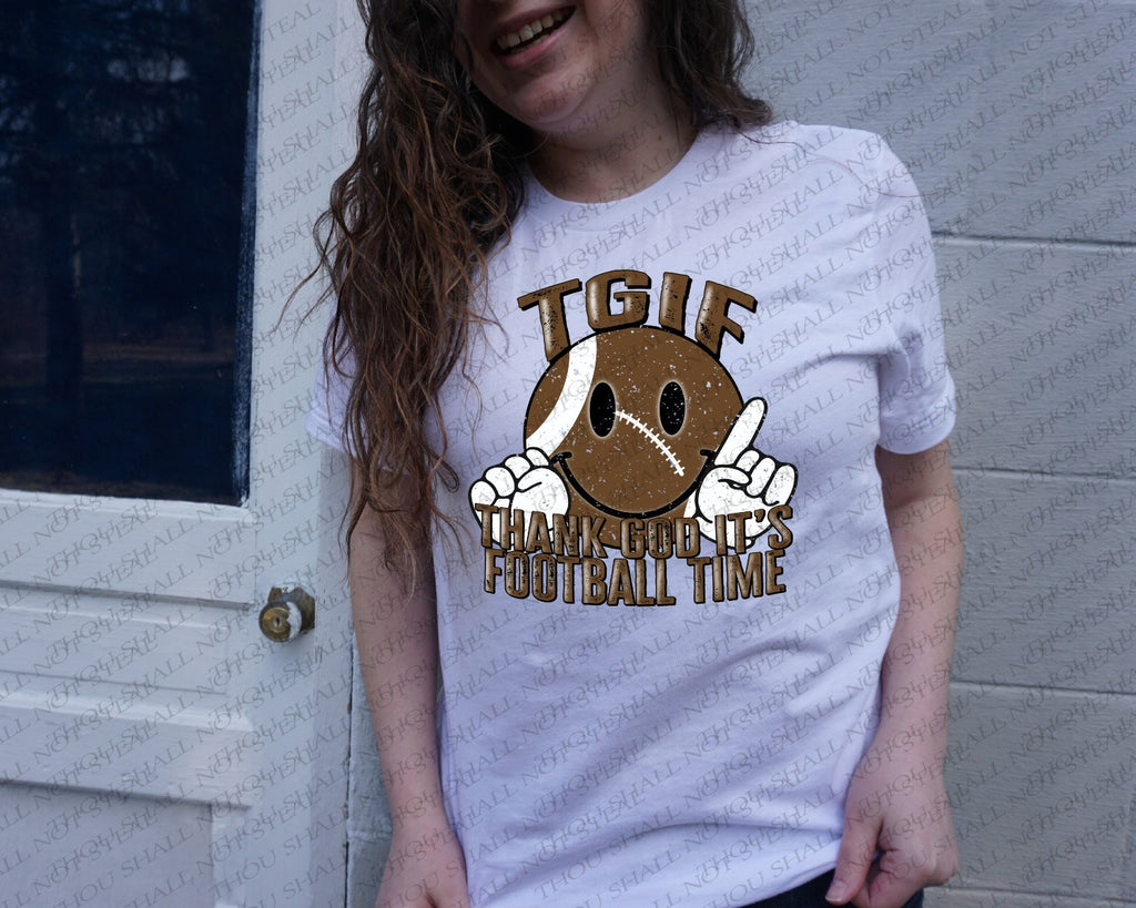 13-156 TGIF Football Time Completed Tee