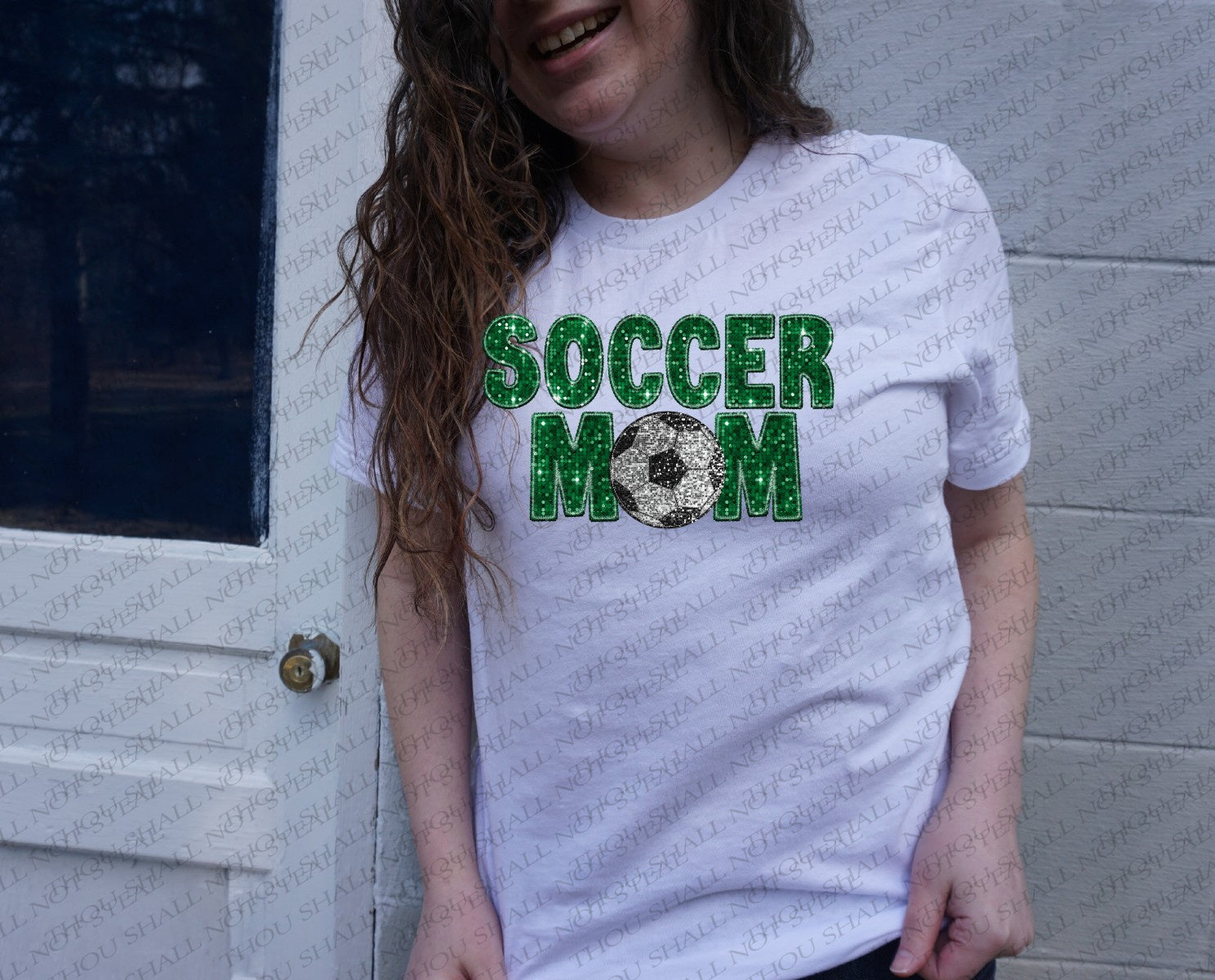 13-160 Sequin Soccer Mom (Choose Color) DTF TRANSFER ONLY