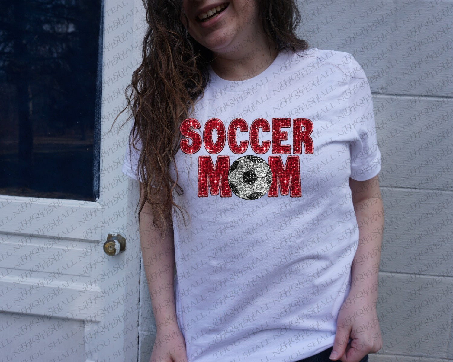 13-160 Sequin Soccer Mom (Choose Color) DTF TRANSFER ONLY