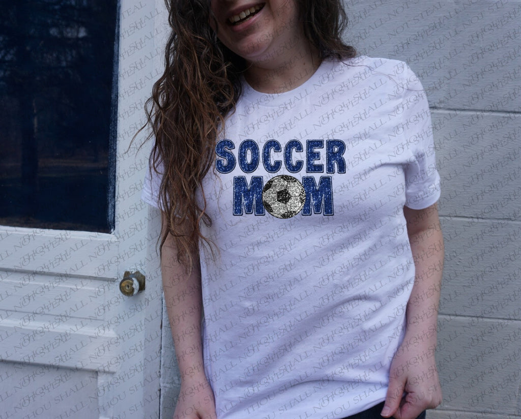 13-160 Sequin Soccer Mom (Choose Color) DTF TRANSFER ONLY
