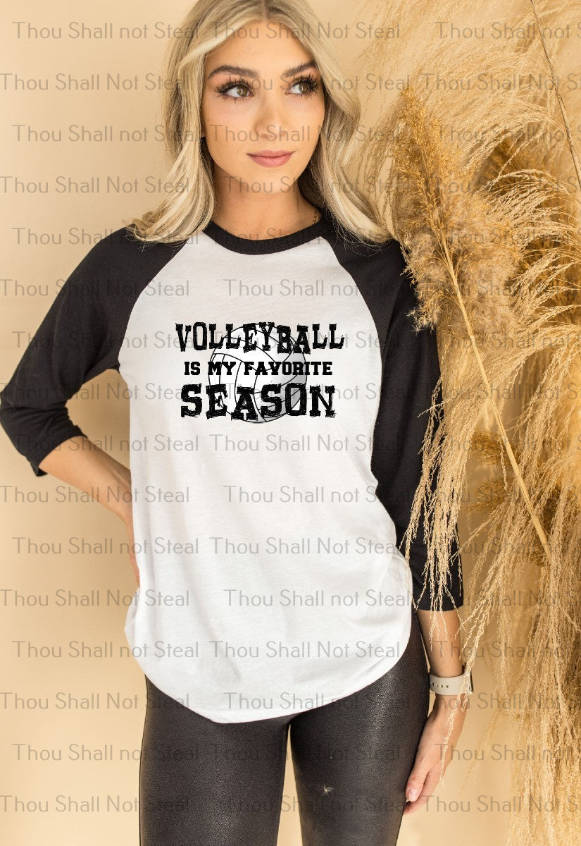 13-162 Volleyball is my Favorite Season DTF TRANSFER ONLY
