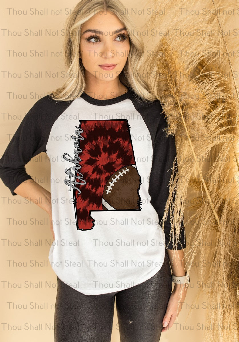 13-163 Football States (Choose One) DTF TRANSFER ONLY