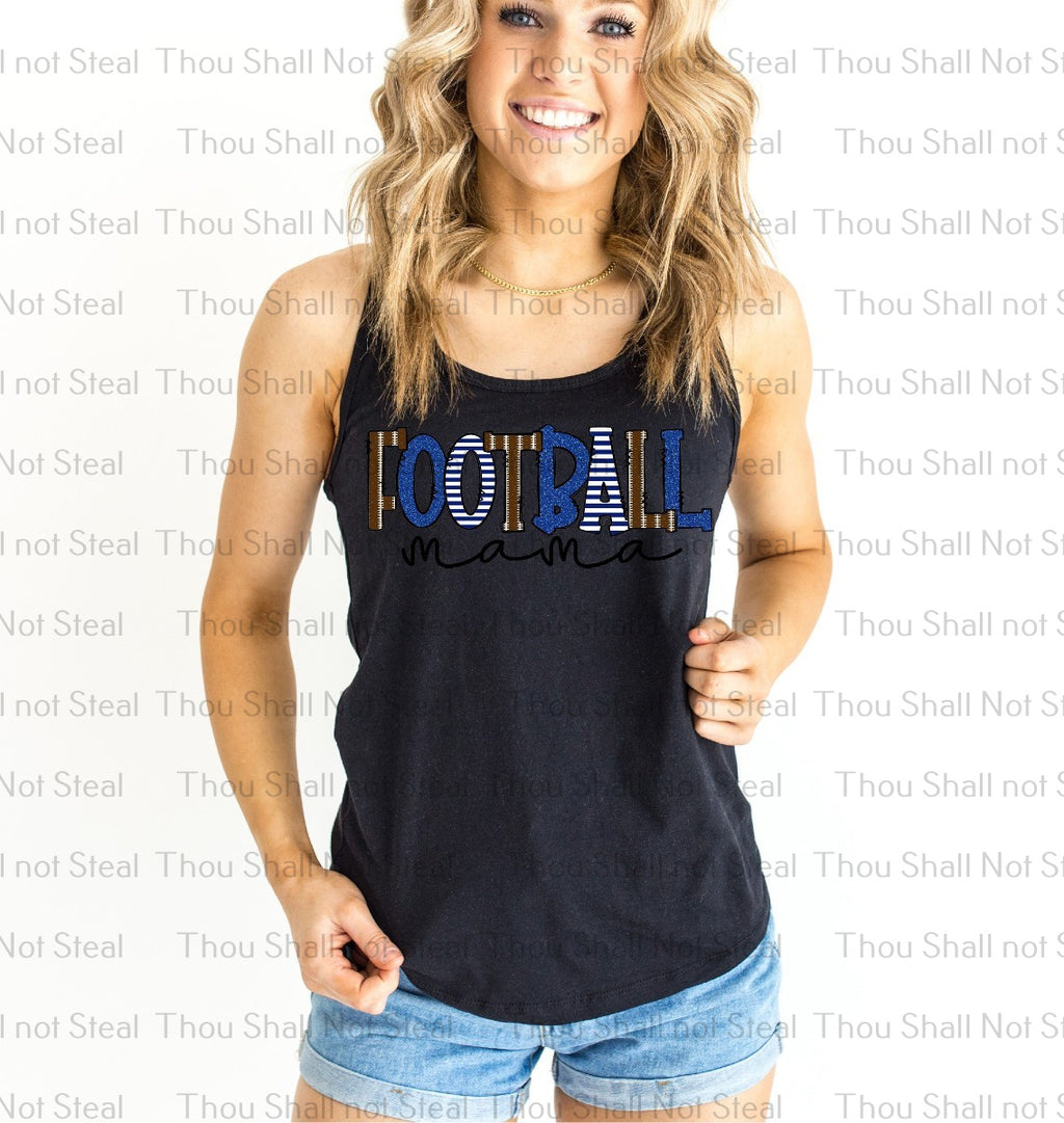 13-168 Football Mama (Choose Color) DTF TRANSFER ONLY