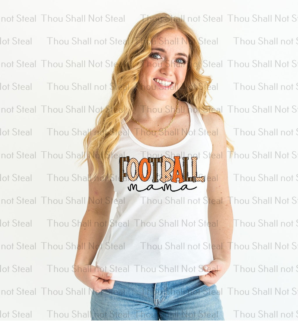 13-168 Football Mama (Choose Color) DTF TRANSFER ONLY
