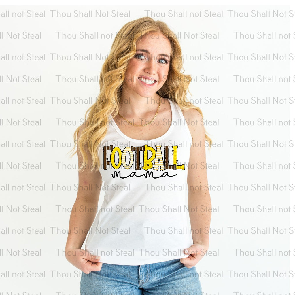 13-168 Football Mama (Choose Color) DTF TRANSFER ONLY