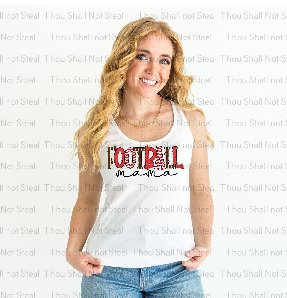 13-168 Football Mama (Choose Color) DTF TRANSFER ONLY