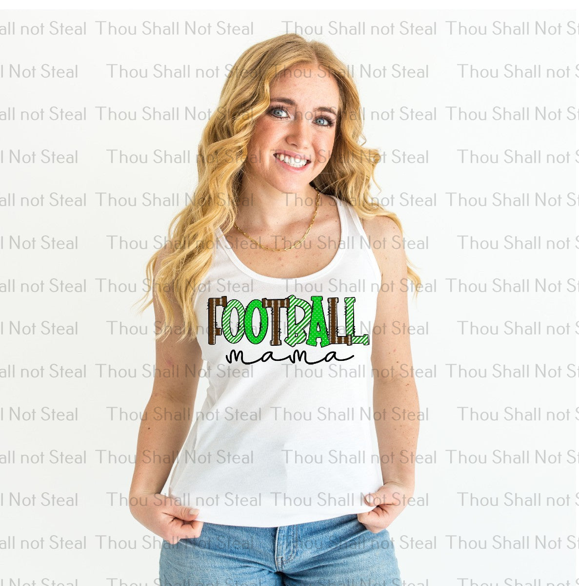 13-168 Football Mama (Choose Color) DTF TRANSFER ONLY