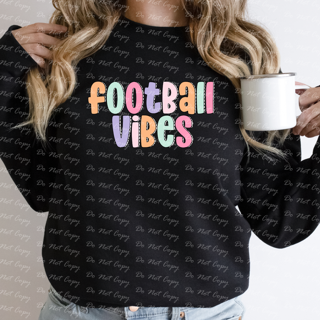 13-241 Football Vibes Pastel DTF TRANSFER ONLY