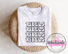 Load image into Gallery viewer, 13-34 Rebels Retro Stack Completed Tee
