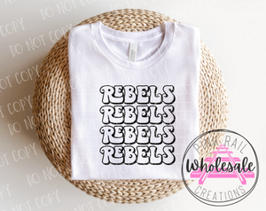 13-34 Rebels Retro Stack Completed Tee