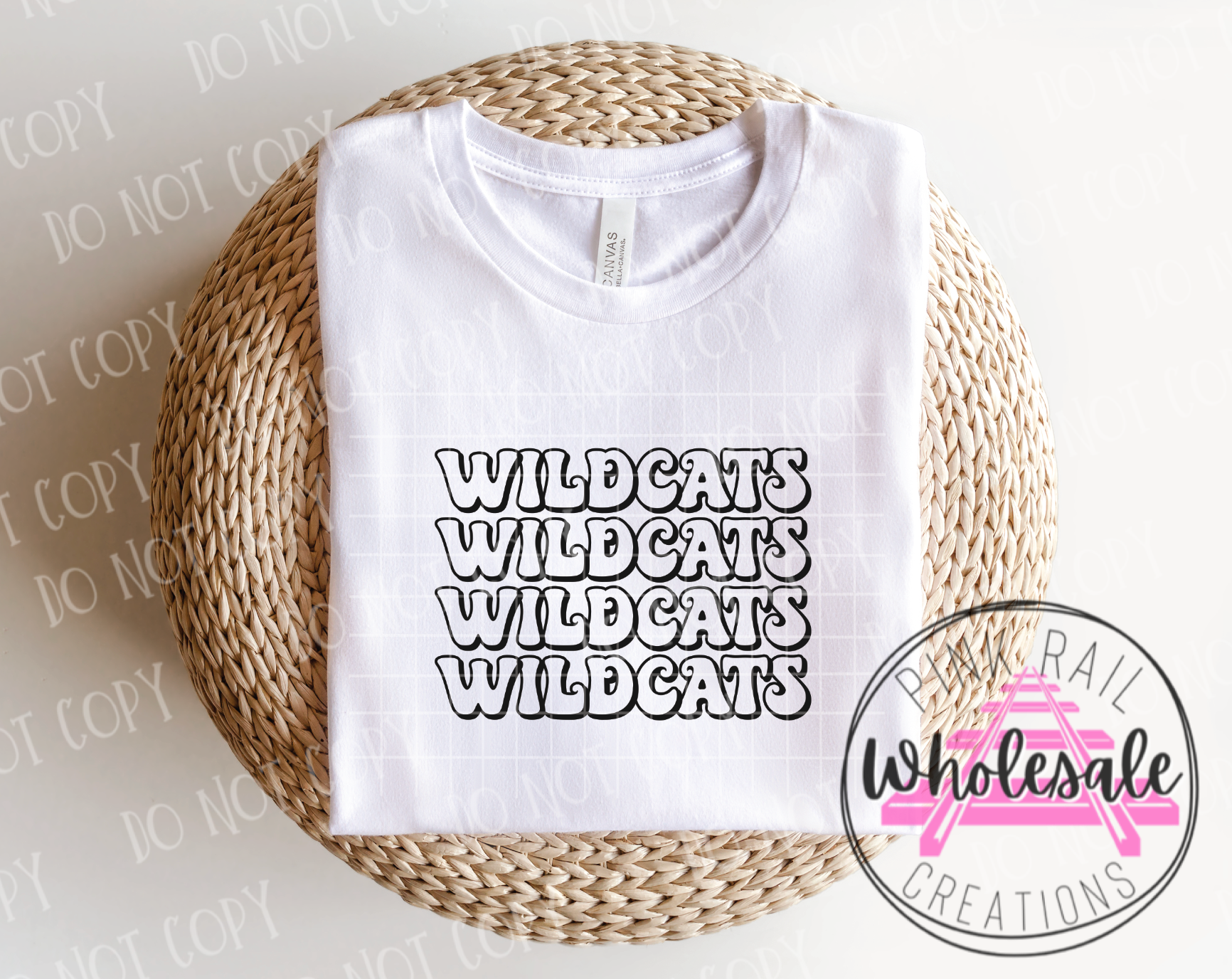 13-36 Wildcats Retro Stack Completed Tee