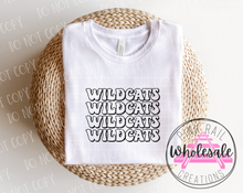 Load image into Gallery viewer, 13-36 Wildcats Retro Stack Completed Tee
