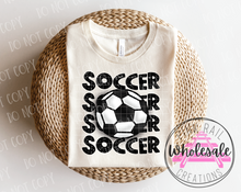 Load image into Gallery viewer, 13-38 Soccer Stacked Completed Tee
