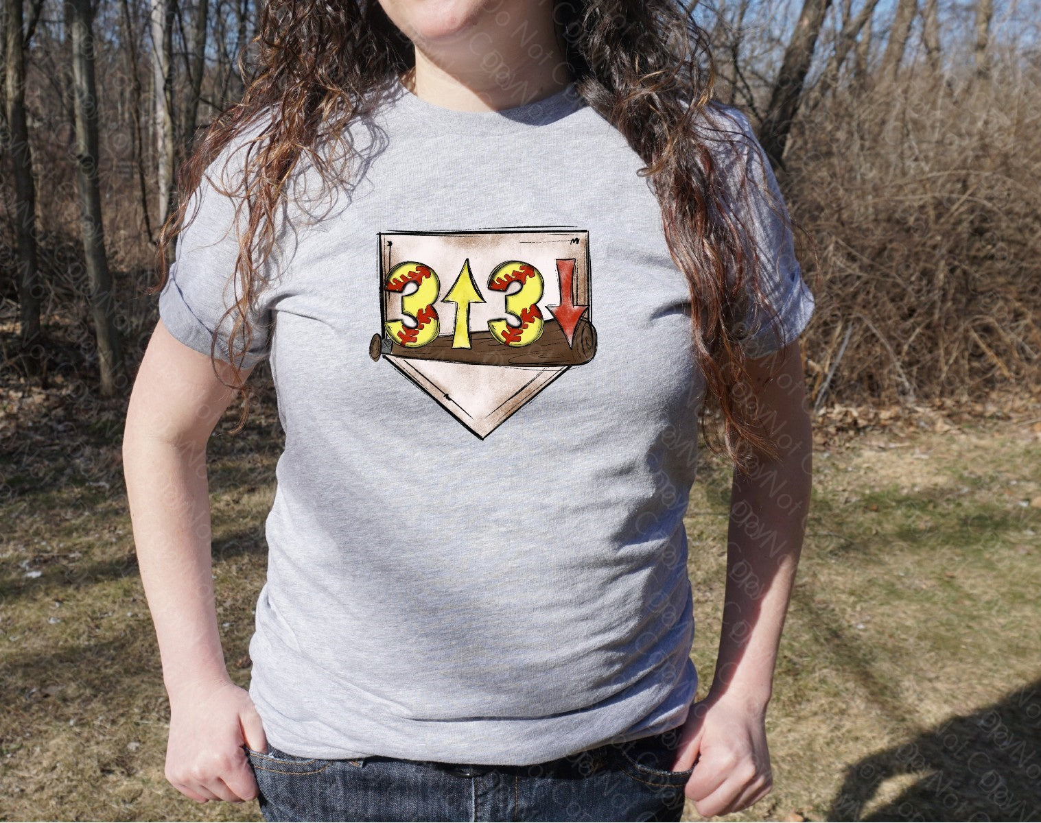 13-60 3 UP 3 DOWN SOFTBALL Completed Tee