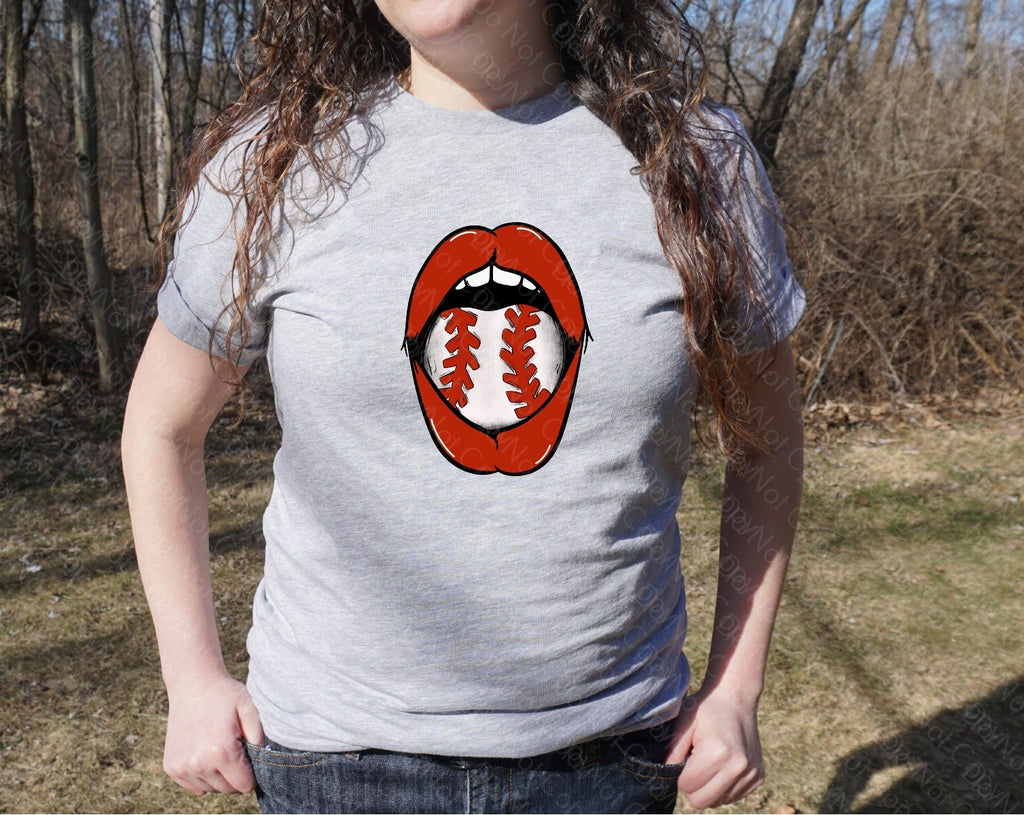 13-63 BASEBALL TONGUE Completed Tee