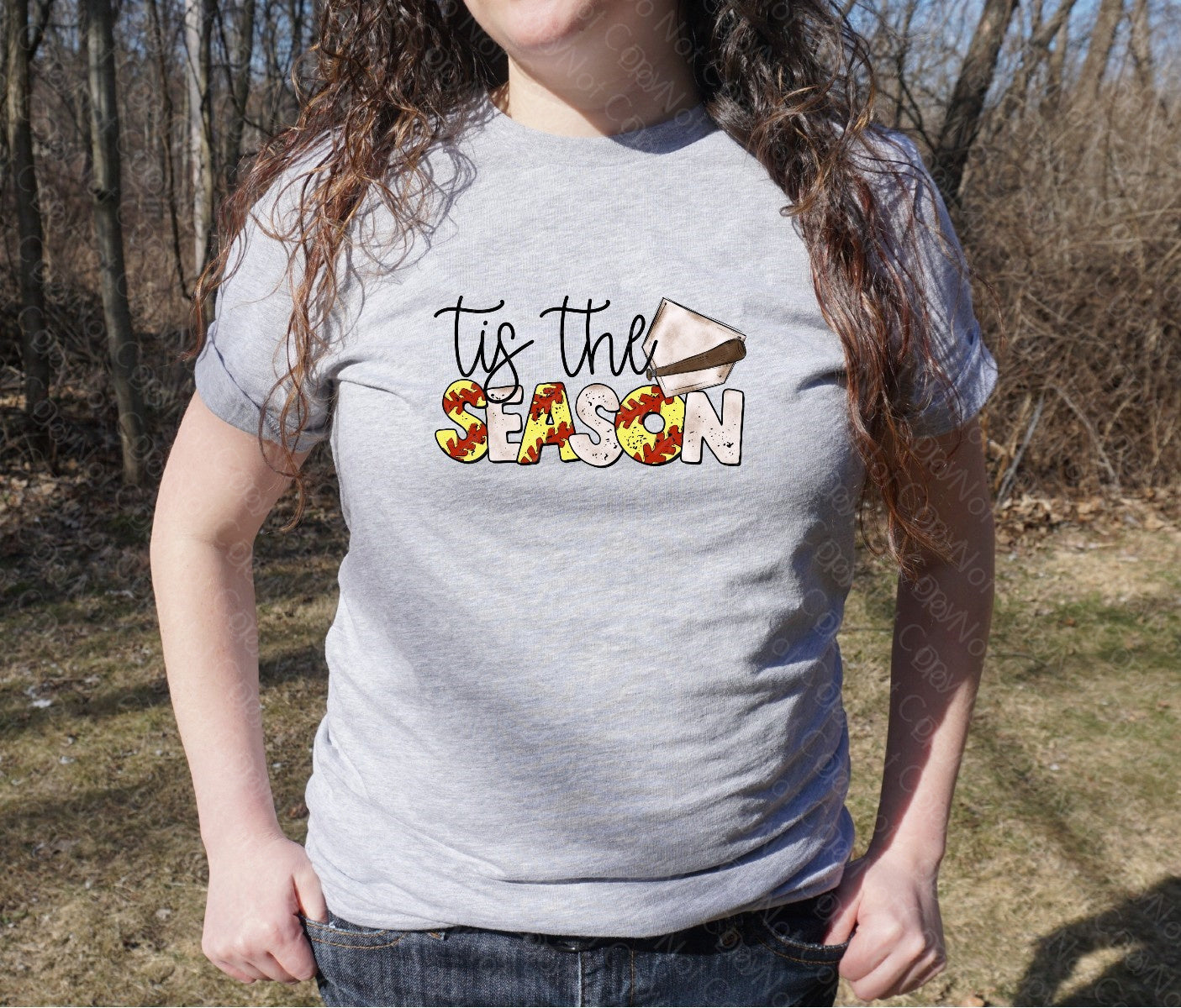 13-84 TIS THE SEASON SOFTBALL Completed Tee