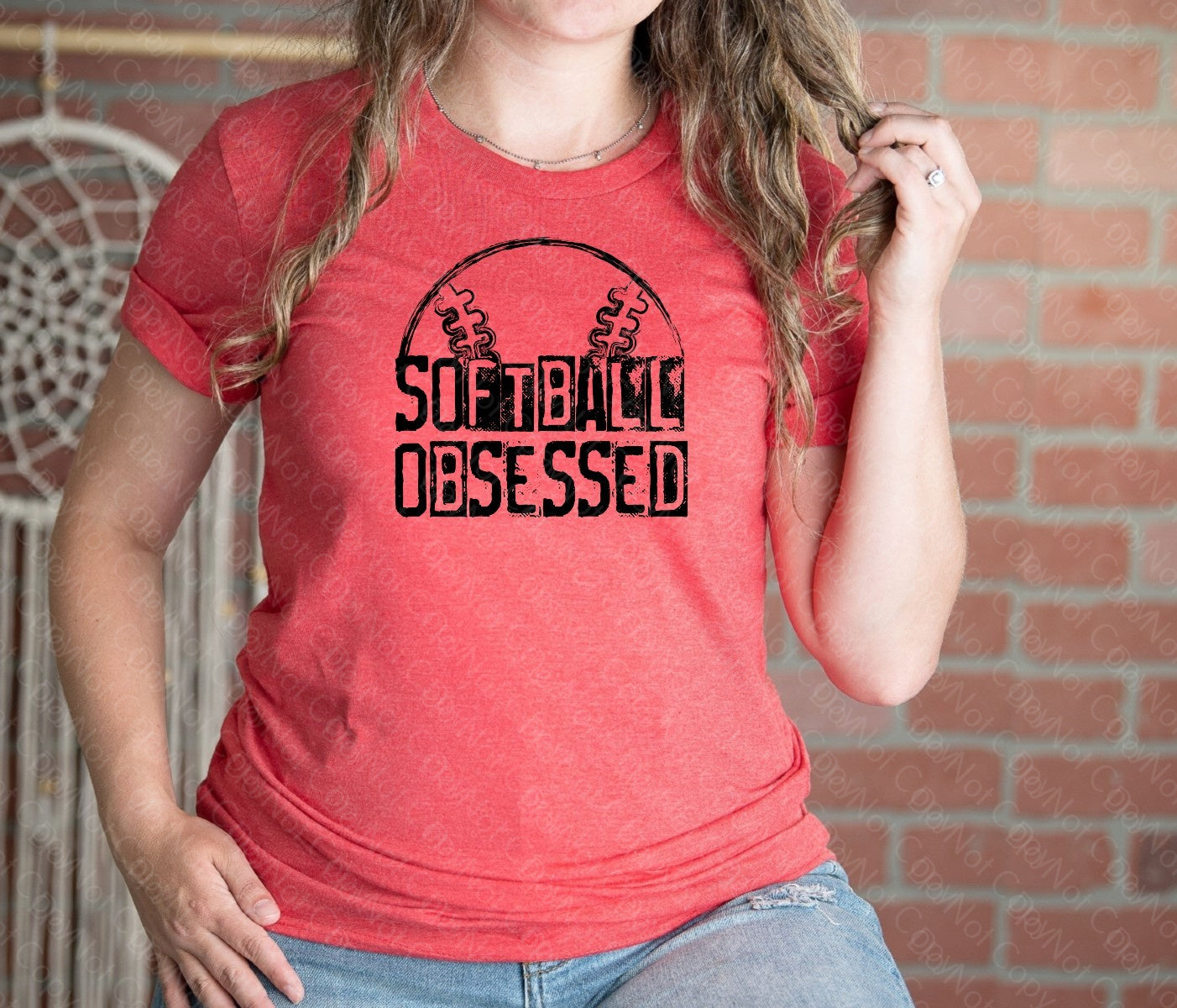 13-92 softball obsessed 1 DTF TRANSFER ONLY