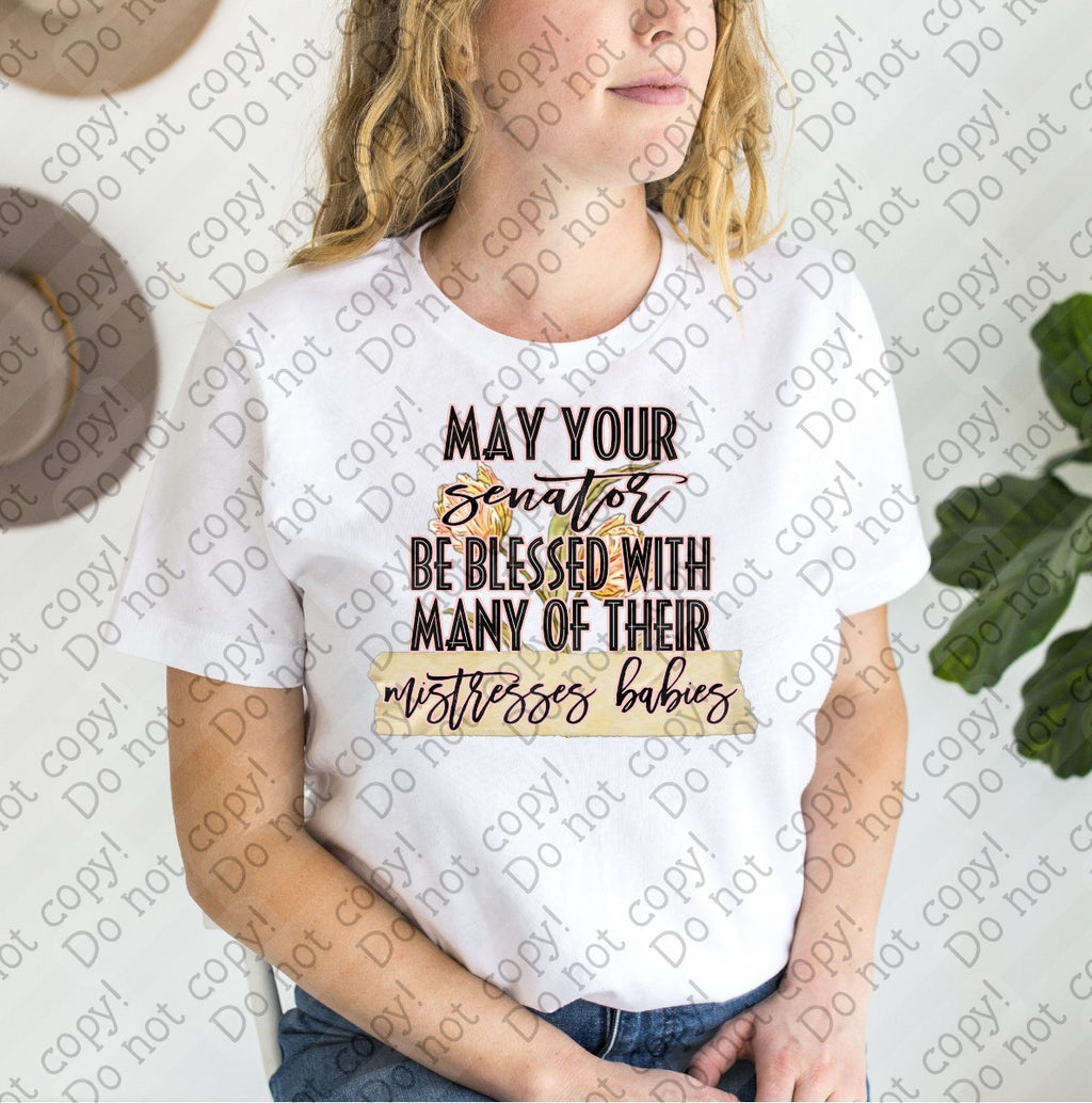 14-28 May Your Senator Be Blessed with Many of their Mistresses Babies - Gold tee