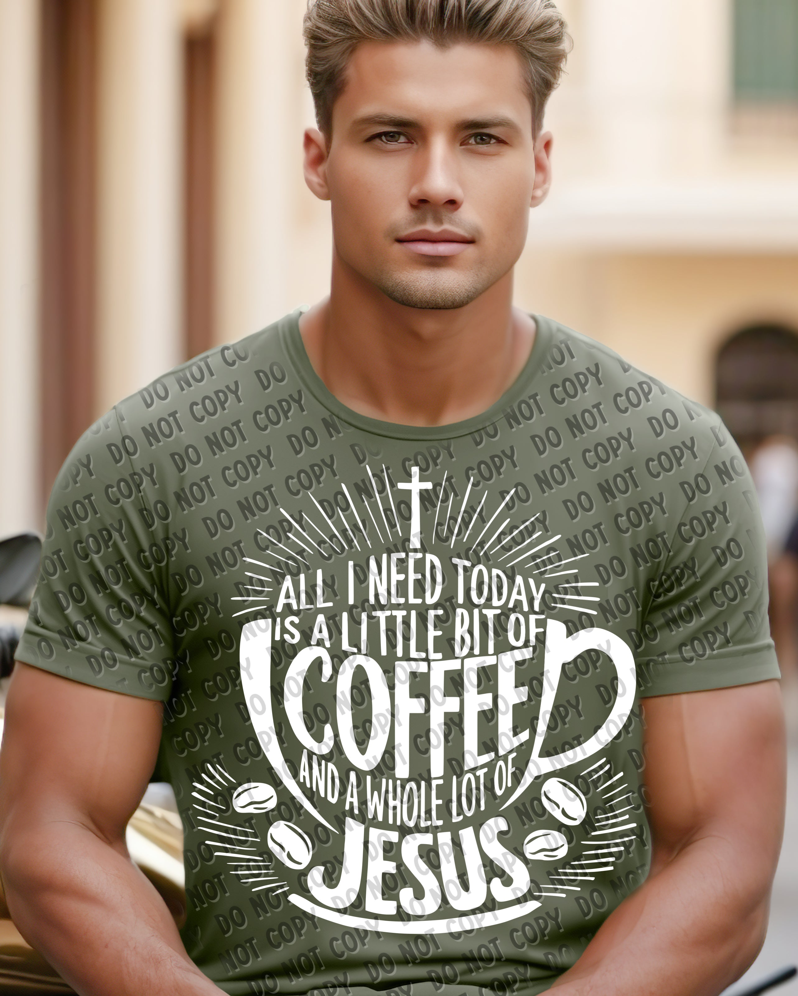 15-37 Coffee Jesus - White Cup DTF TRANSFER ONLY