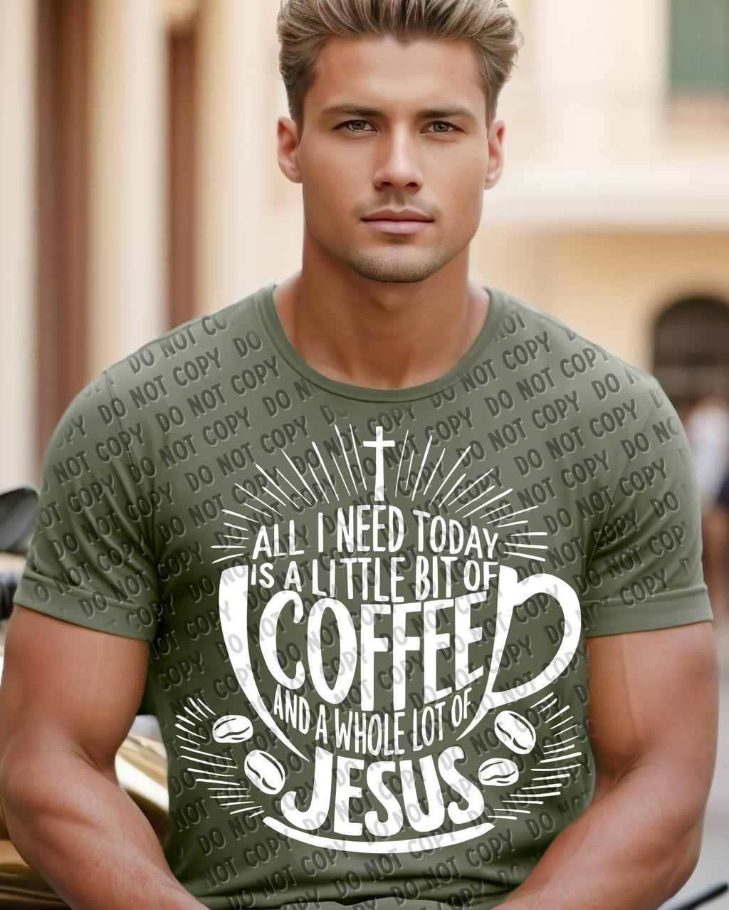15-37 Coffee Jesus - White Cup Completed Tee