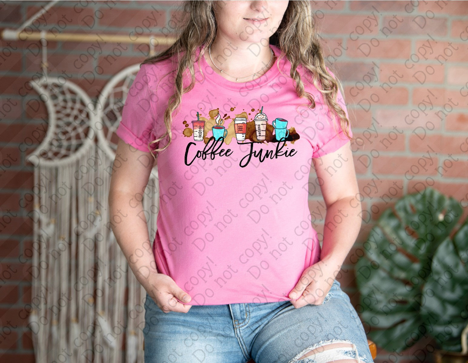 15-46 Coffee Junkie DTF TRANSFER ONLY