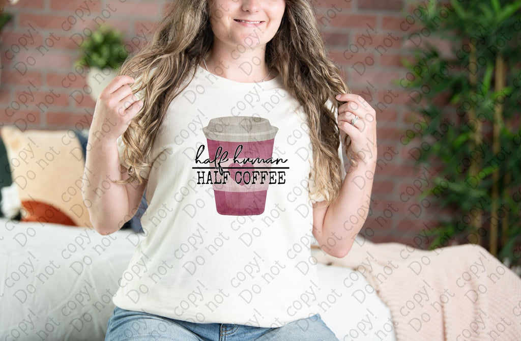 15-56 Half Human Half Coffee Completed Tee