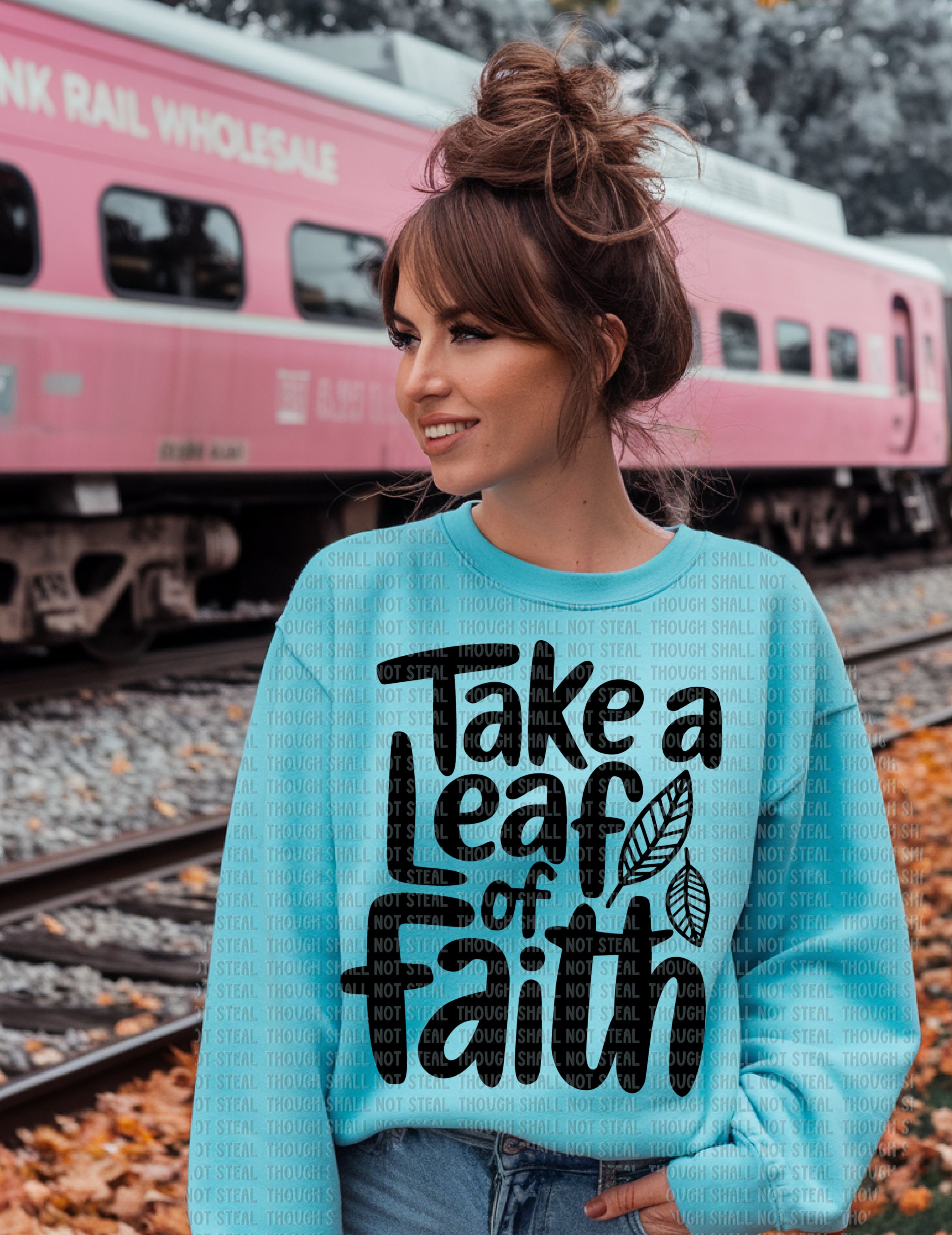 16-25 A Black -Take a Leaf of Faith DTF Transfer Only