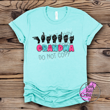 Load image into Gallery viewer, 17-01 Grandma sign language Completed Tee
