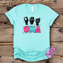 Load image into Gallery viewer, 17-05 Oma sign language Completed Tee
