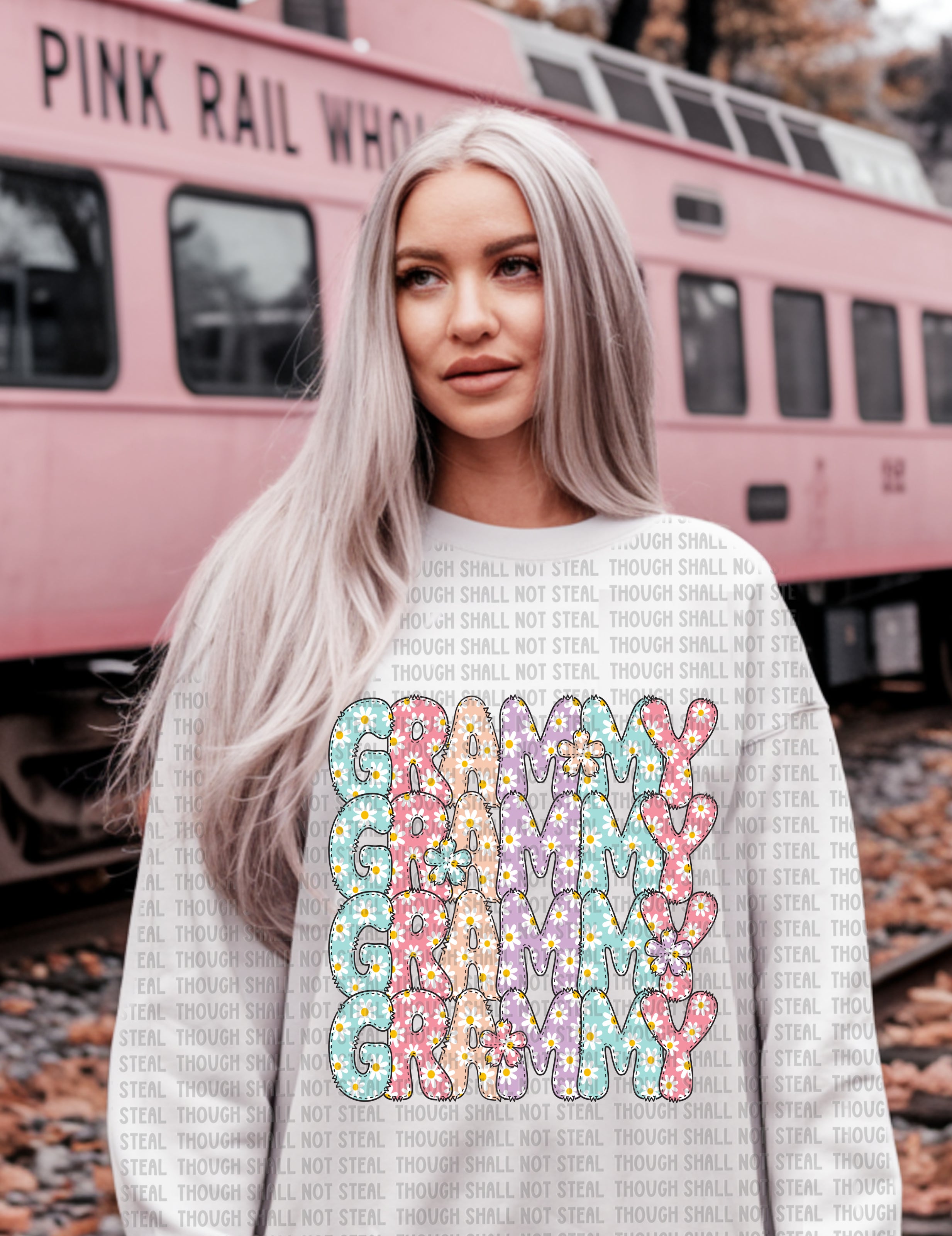 17-44 Floral Grammy Completed Tee