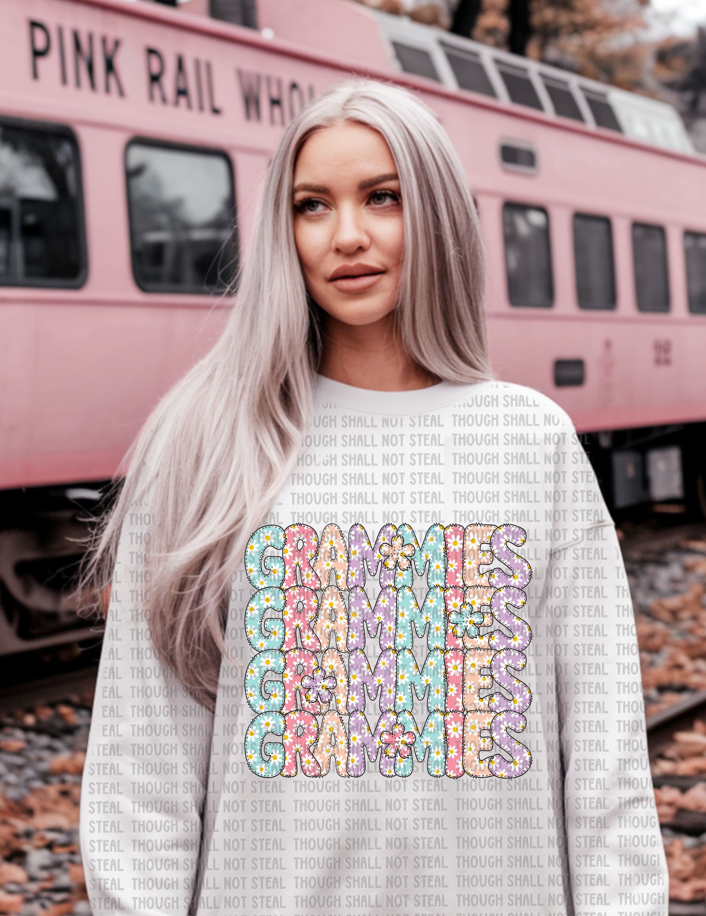 17-45 Floral Grammies Completed Tee