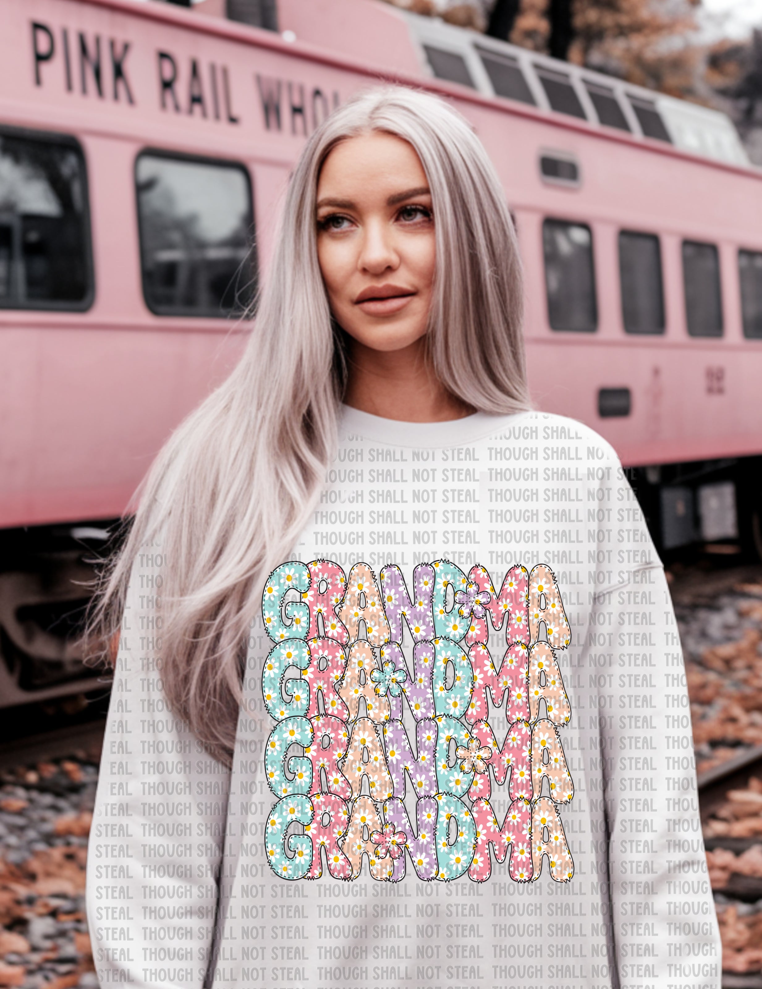 17-46 Floral Grandma DTF TRANSFER ONLY