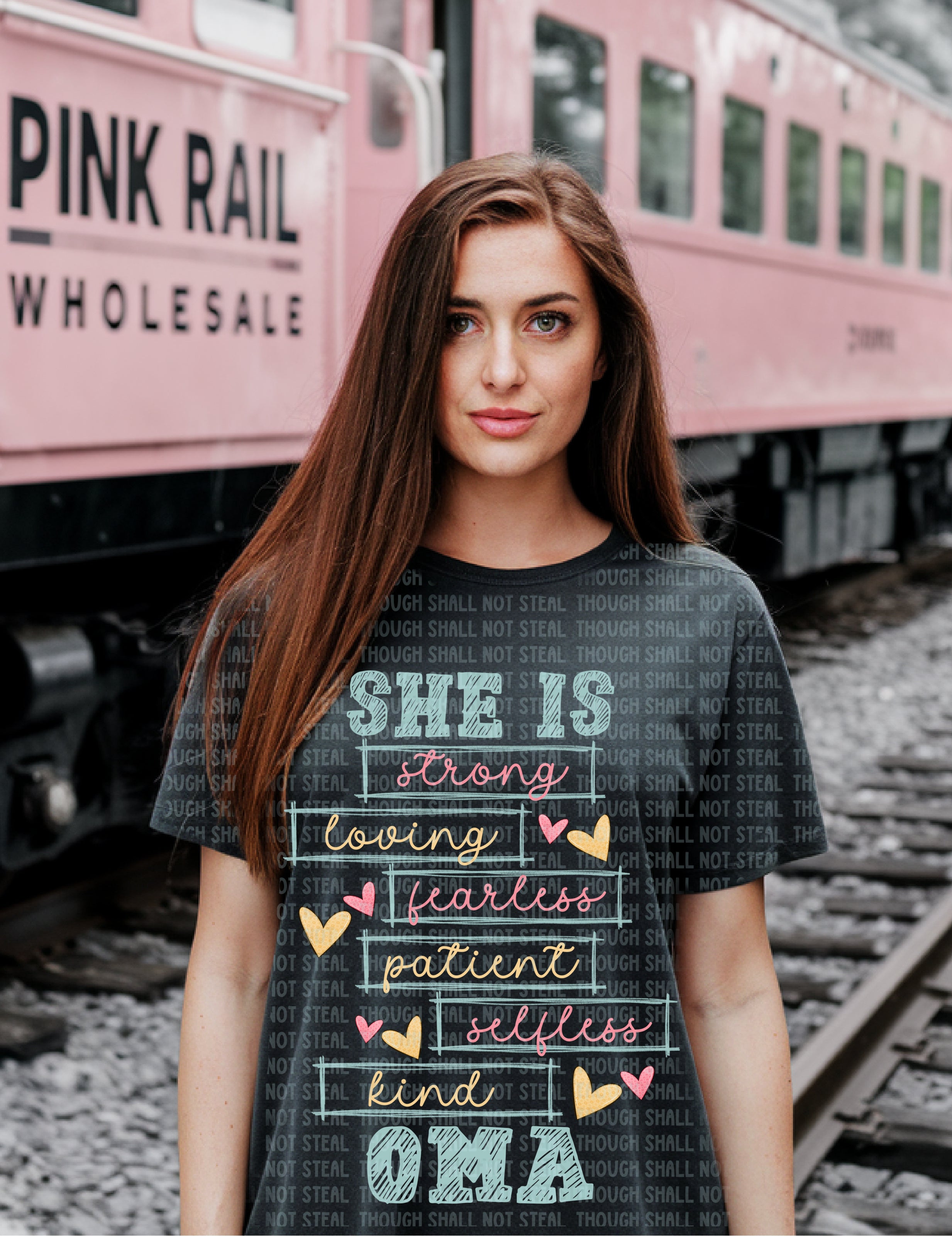 17-55 She Is Oma Completed Tee