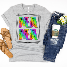 Load image into Gallery viewer, 18-06 Rainbow Neon Mama Completed Tee
