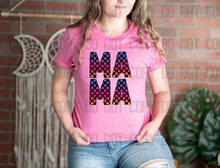 Load image into Gallery viewer, 18-16 Mama Checkered Completed Tee
