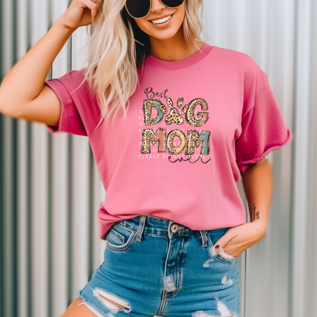 19-27 Best Dog Mom Ever DTF TRANSFER ONLY