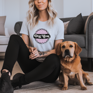 19-32 Dog Mom Pink Circle DTF TRANSFER ONLY