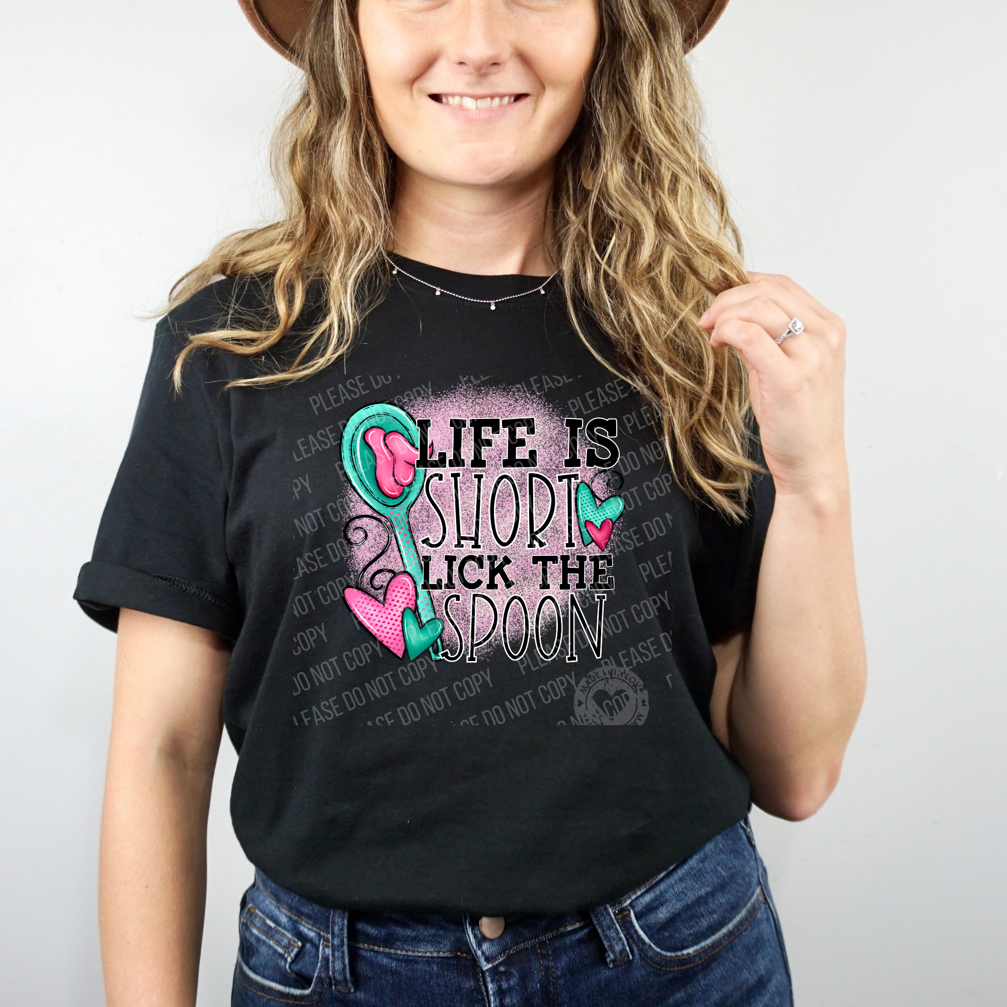 02-375 Life Is Short Lick The Spoon DTF TRANSFER ONLY