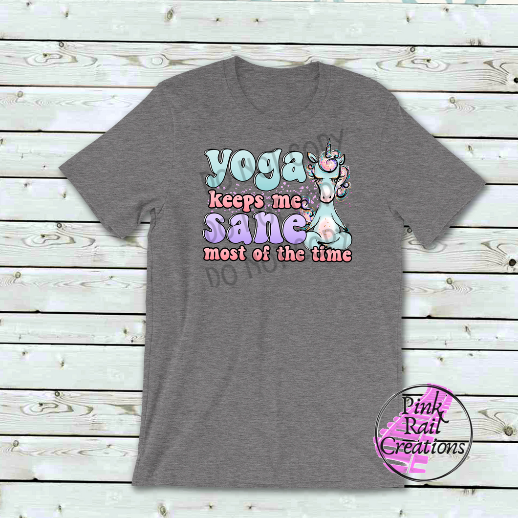 20-02 yoga keeps me sane Completed Tee