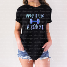 Load image into Gallery viewer, 20-03 Drop it like a squat Completed Tee
