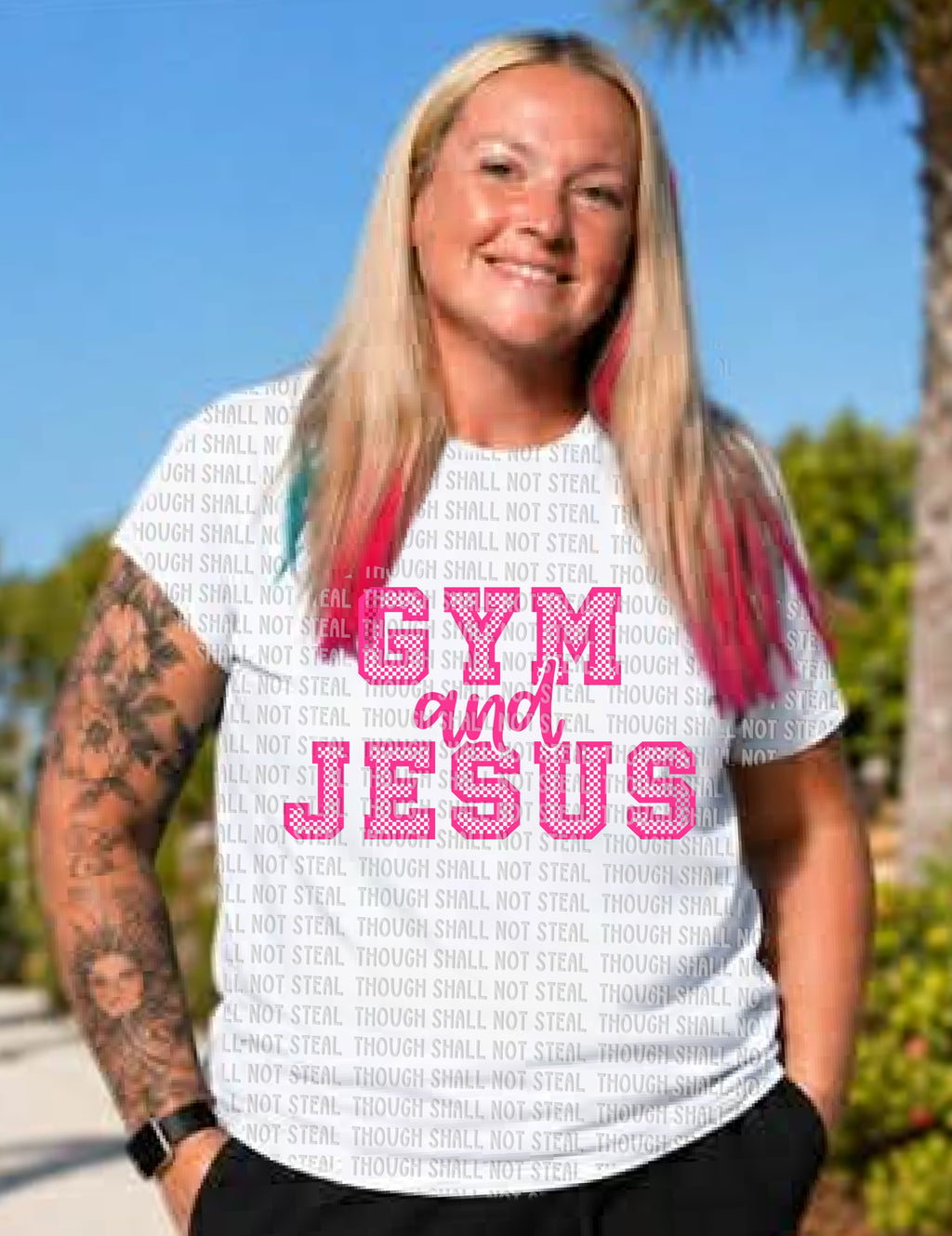 D-219 Gym and Jesus (Choose Color) DTF Transfer Only