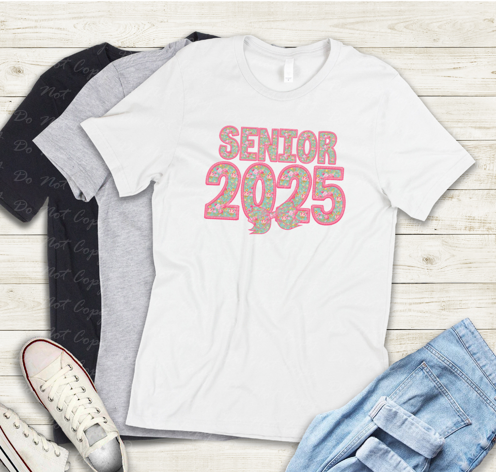 22-08 SENIOR PINK EMBROIDERY tee