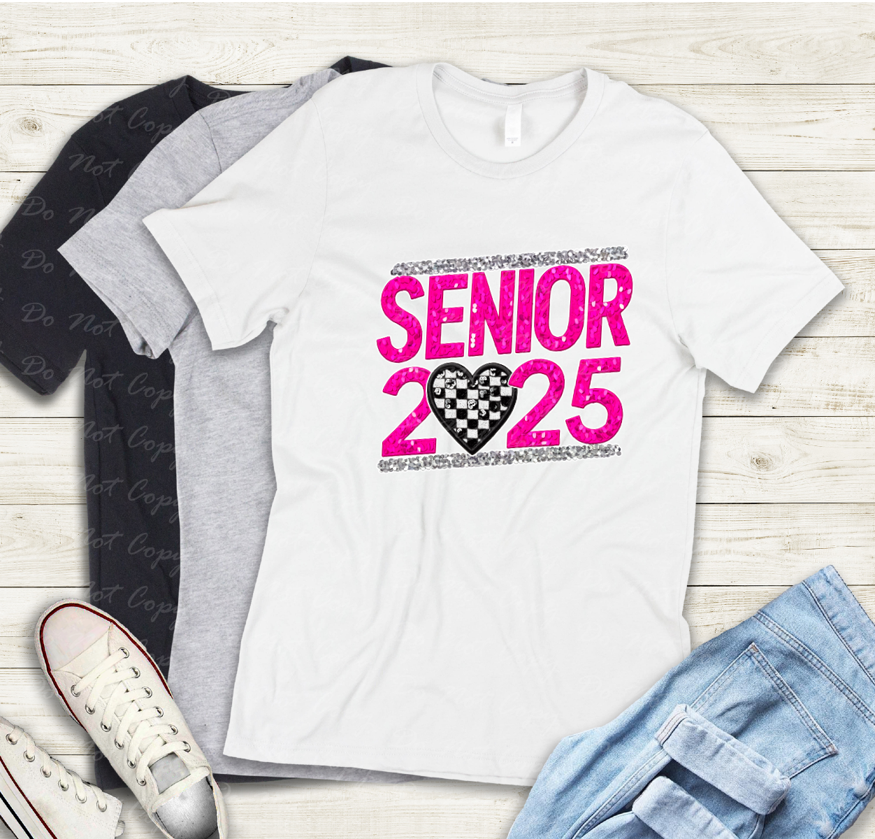 22-09 Senior 2025 Faux Sequin tee
