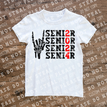 Load image into Gallery viewer, 22-16 Senior 2024 Skeleton Hand Completed Tee
