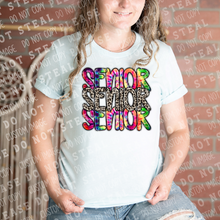 Load image into Gallery viewer, 22-22 Senior Neon Tie Dye Cheetah Stack DTF TRANSFER ONLY
