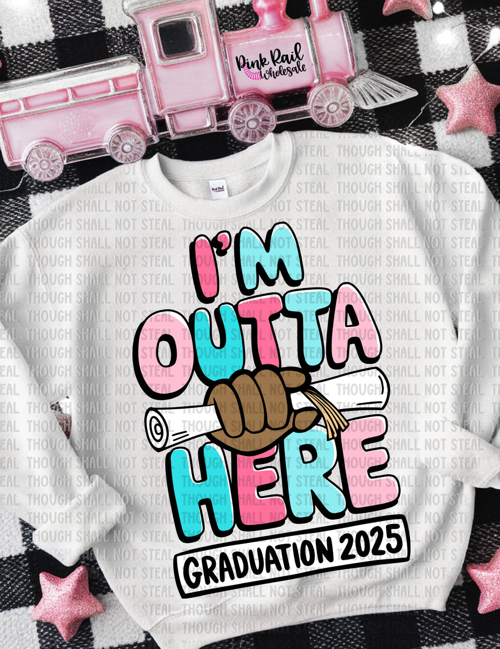 22-55 I'm Outta Here Completed Tee