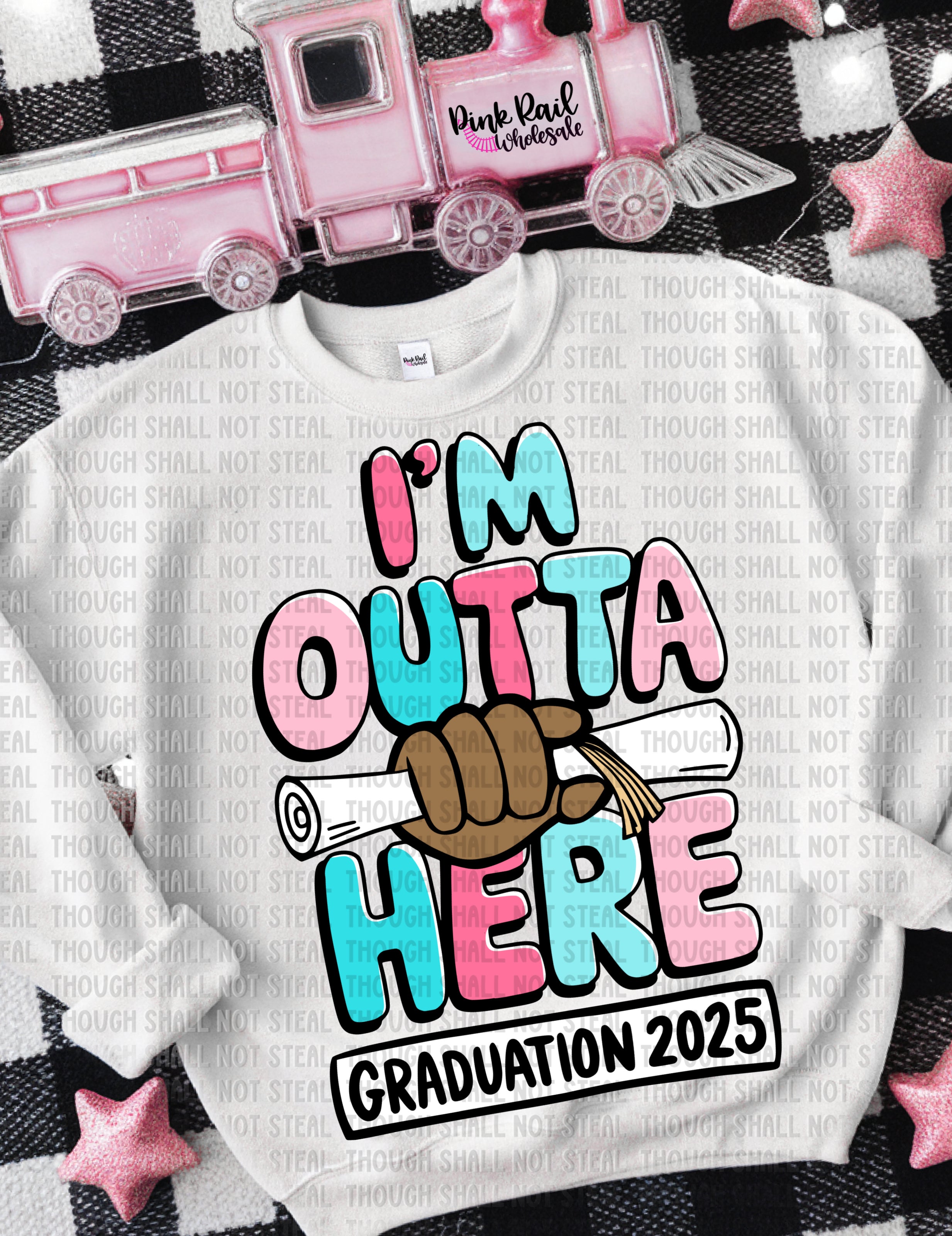 22-55 I'm Outta Here Completed Tee