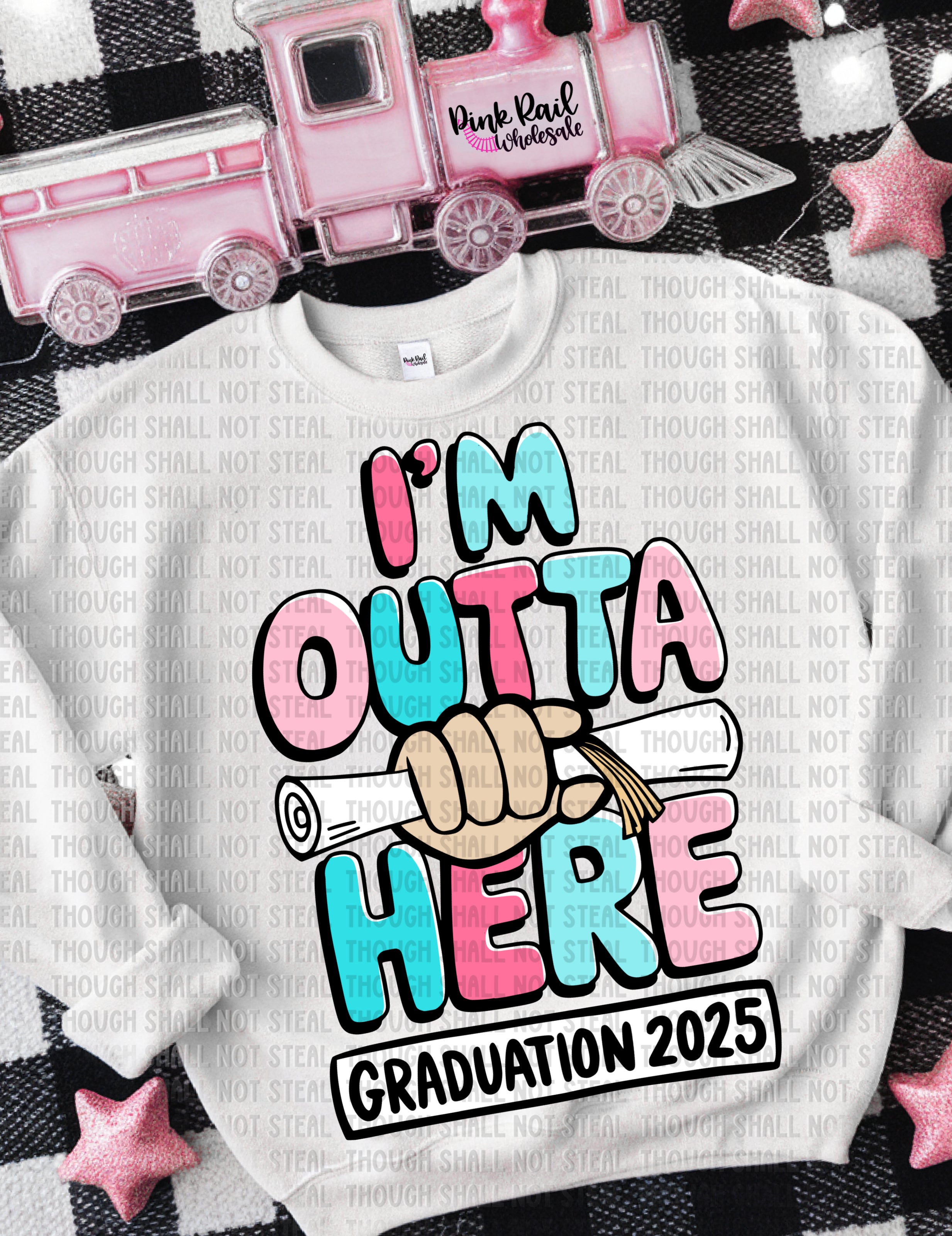 22-55 I'm Outta Here Completed Tee