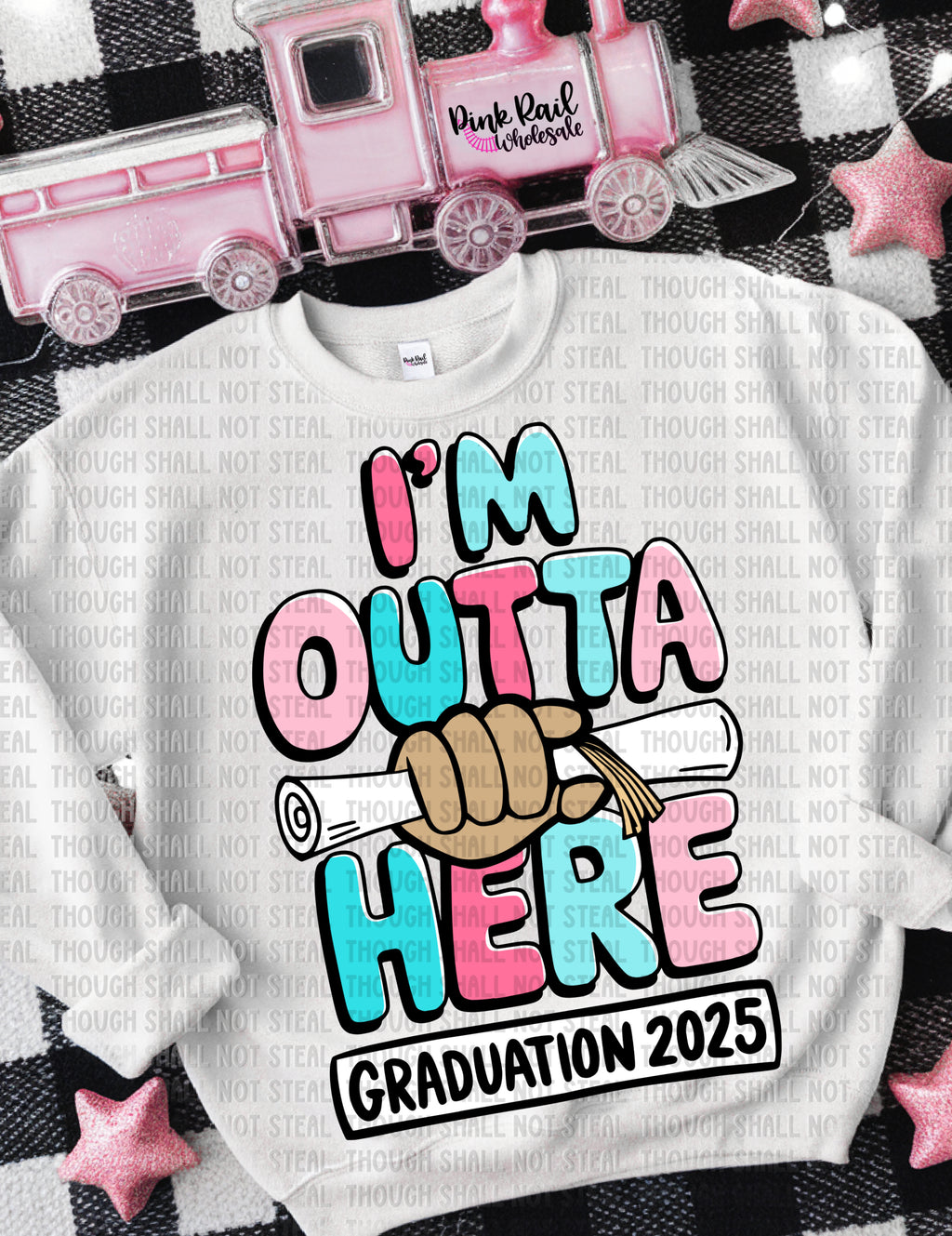 22-55 I'm Outta Here Completed Tee