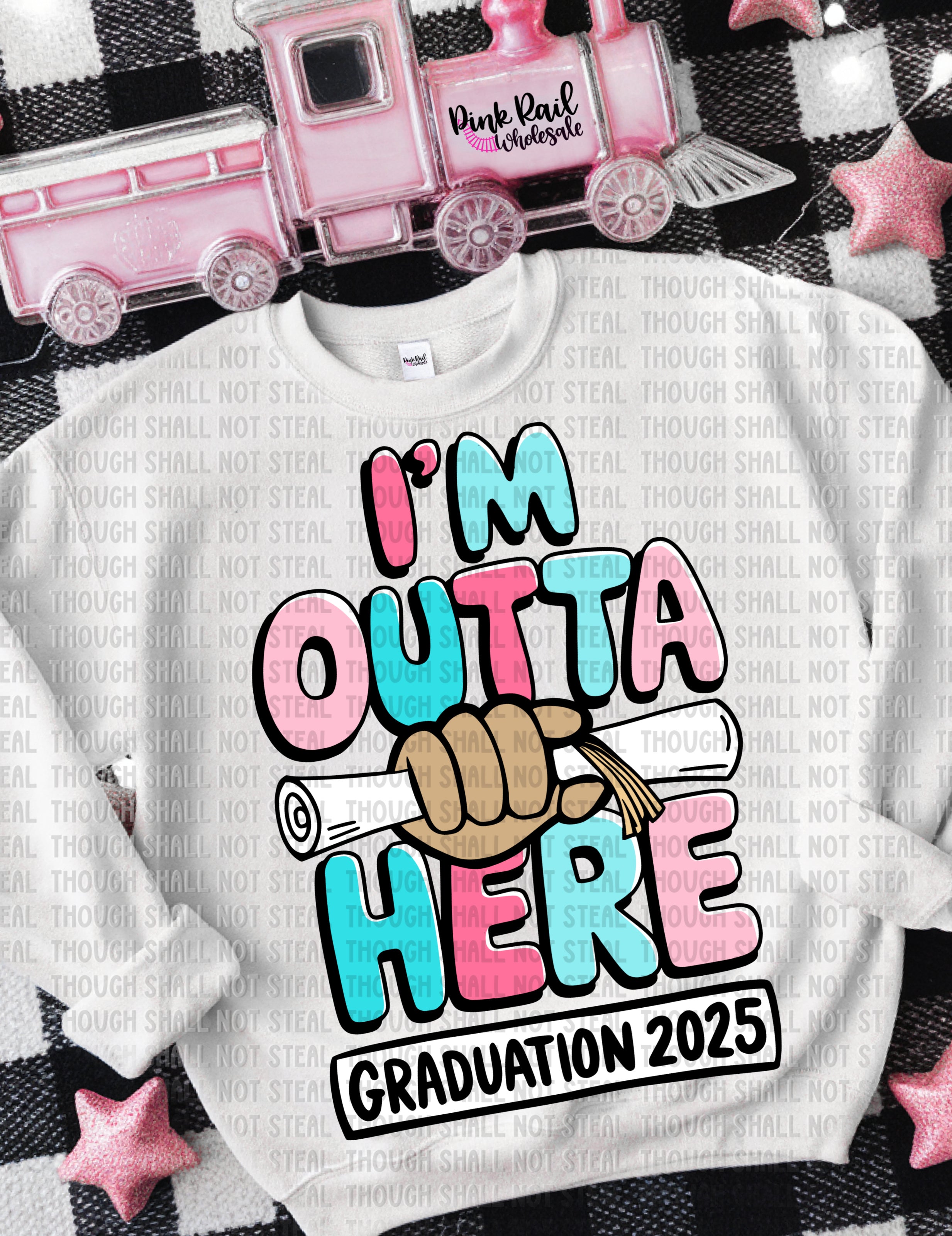 22-55 I'm Outta Here Completed Tee